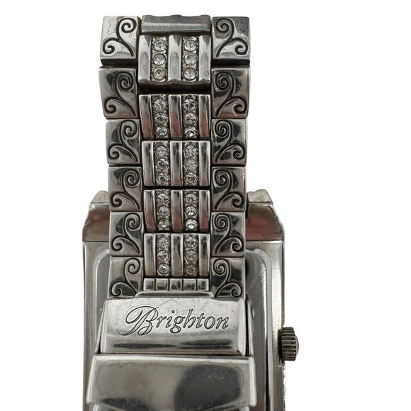 Brighton Diamond Bar Watch Women 29mm White Dial Silver Plated main image 6